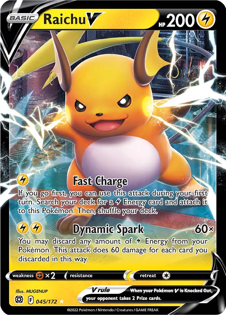 Raichu V (045/172) [Sword & Shield: Brilliant Stars] | Exor Games New Glasgow