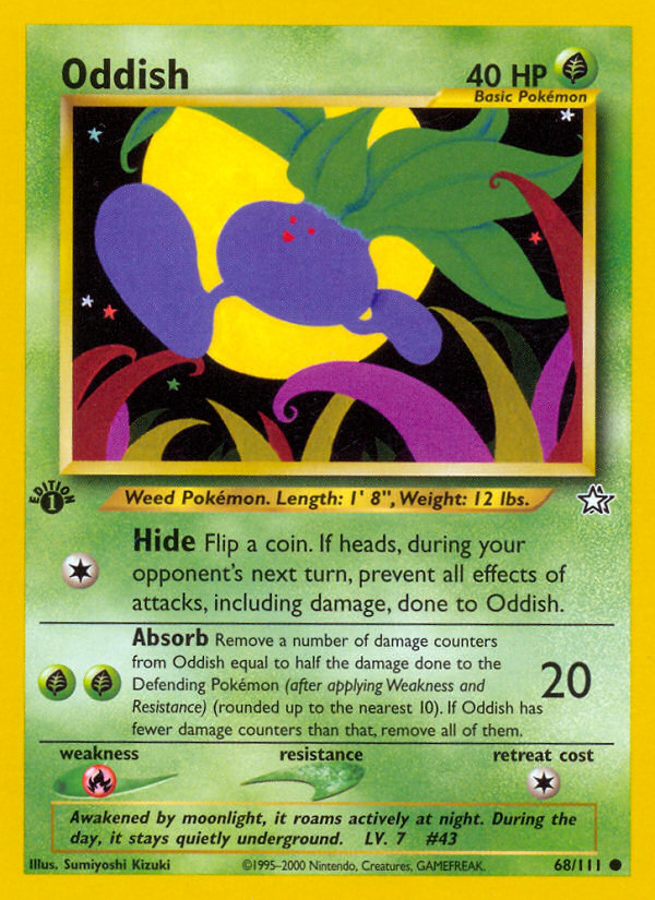 Oddish (68/111) [Neo Genesis 1st Edition] | Exor Games New Glasgow