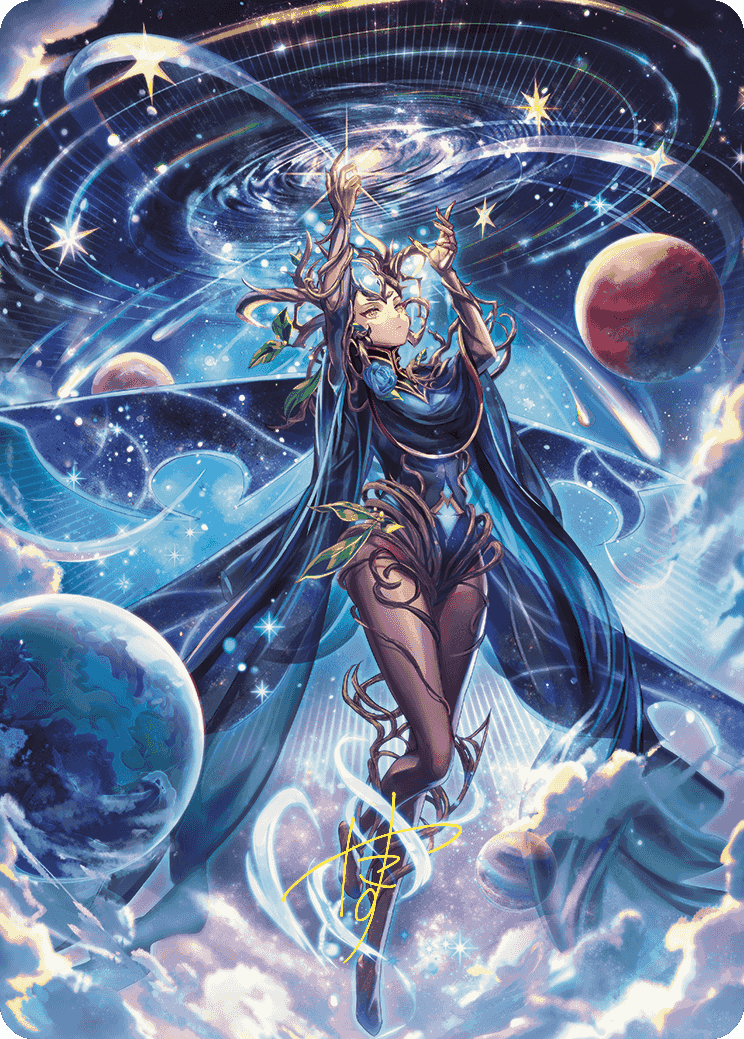 Omniscience Anime Art Card (Gold-Stamped Signature) [Wilds of Eldraine Art Series] | Exor Games New Glasgow