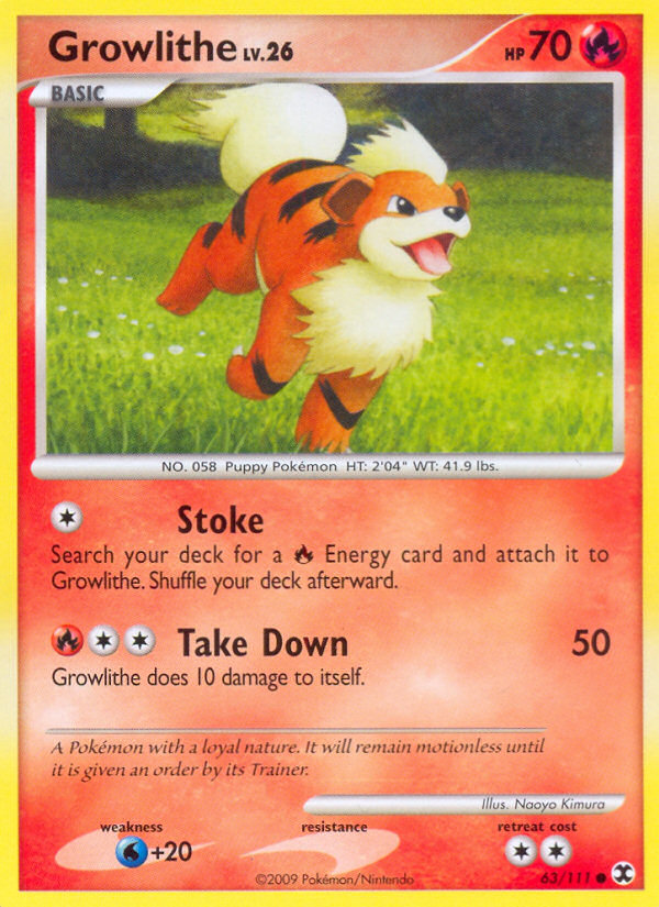 Growlithe (63/111) [Platinum: Rising Rivals] | Exor Games New Glasgow