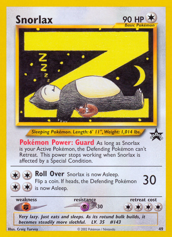 Snorlax (49) [Wizards of the Coast: Black Star Promos] | Exor Games New Glasgow