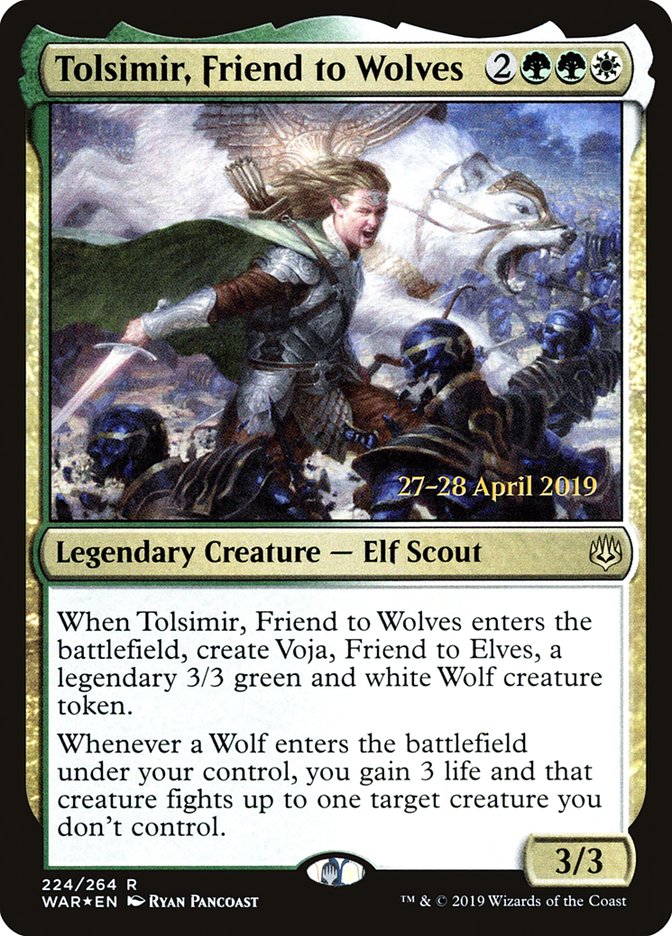 Tolsimir, Friend to Wolves  [War of the Spark Prerelease Promos] | Exor Games New Glasgow