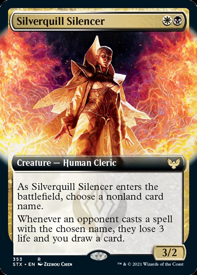 Silverquill Silencer (Extended) [Strixhaven: School of Mages] | Exor Games New Glasgow