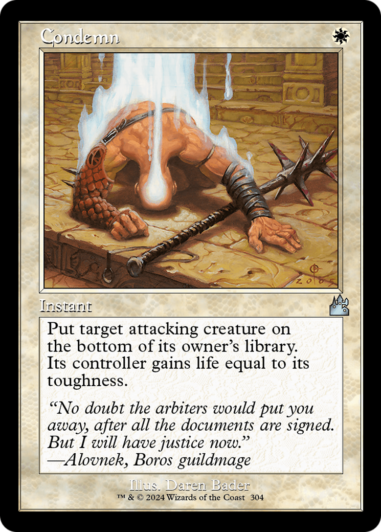 Condemn (Retro Frame) [Ravnica Remastered] | Exor Games New Glasgow