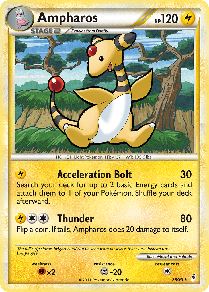 Ampharos (23/95) [HeartGold & SoulSilver: Call of Legends] | Exor Games New Glasgow