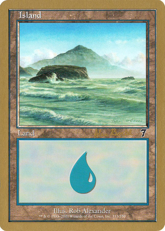 Island (ab333) (Alex Borteh) [World Championship Decks 2001] | Exor Games New Glasgow