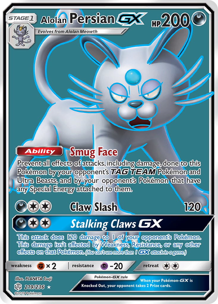 Alolan Persian GX (219/236) [Sun & Moon: Cosmic Eclipse] | Exor Games New Glasgow