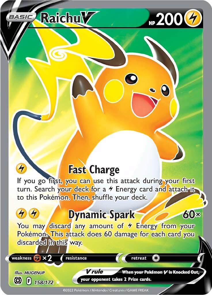 Raichu V (158/172) [Sword & Shield: Brilliant Stars] | Exor Games New Glasgow