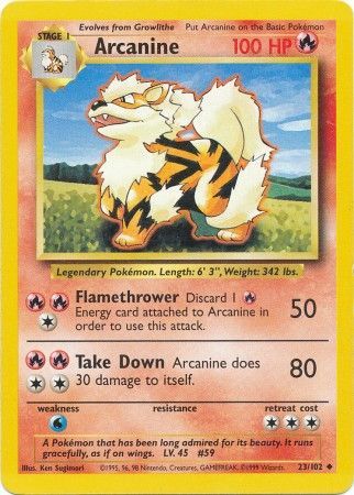 Arcanine (23/102) [Base Set Unlimited] | Exor Games New Glasgow