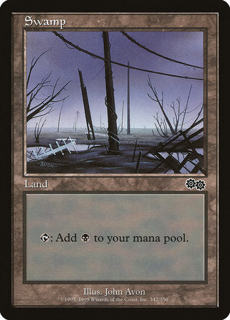 Swamp (342) [Urza's Saga] | Exor Games New Glasgow