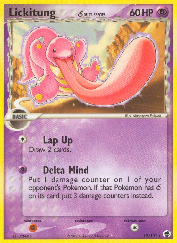 Lickitung (19/101) (Delta Species) [EX: Dragon Frontiers] | Exor Games New Glasgow