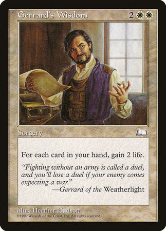 Gerrard's Wisdom [Weatherlight] | Exor Games New Glasgow