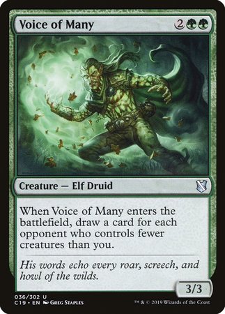 Voice of Many [Commander 2019] | Exor Games New Glasgow