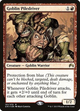 Goblin Piledriver [Magic Origins Promos] | Exor Games New Glasgow