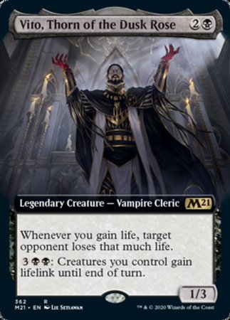 Vito, Thorn of the Dusk Rose (Extended Art) [Core Set 2021] | Exor Games New Glasgow