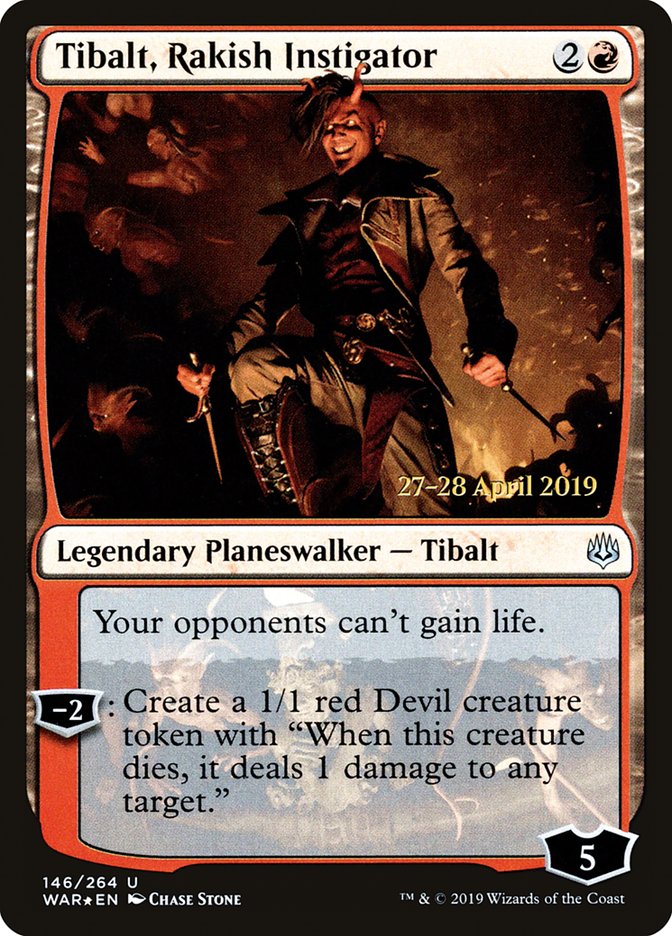 Tibalt, Rakish Instigator  [War of the Spark Prerelease Promos] | Exor Games New Glasgow