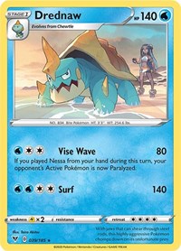 Drednaw (039/185) (Cracked Ice Holo) (Theme Deck Exclusive) [Sword & Shield: Vivid Voltage] | Exor Games New Glasgow