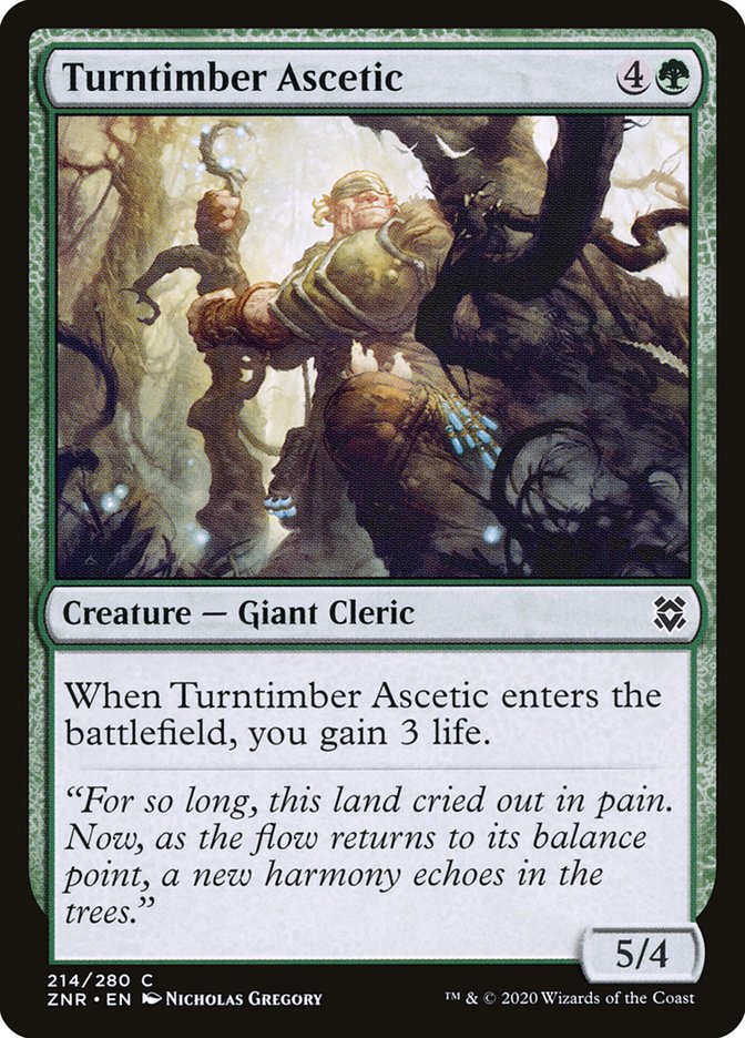 Turntimber Ascetic [Zendikar Rising] | Exor Games New Glasgow