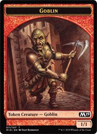 Goblin // Thopter Double-sided Token (Game Night) [Core Set 2019 Tokens] | Exor Games New Glasgow