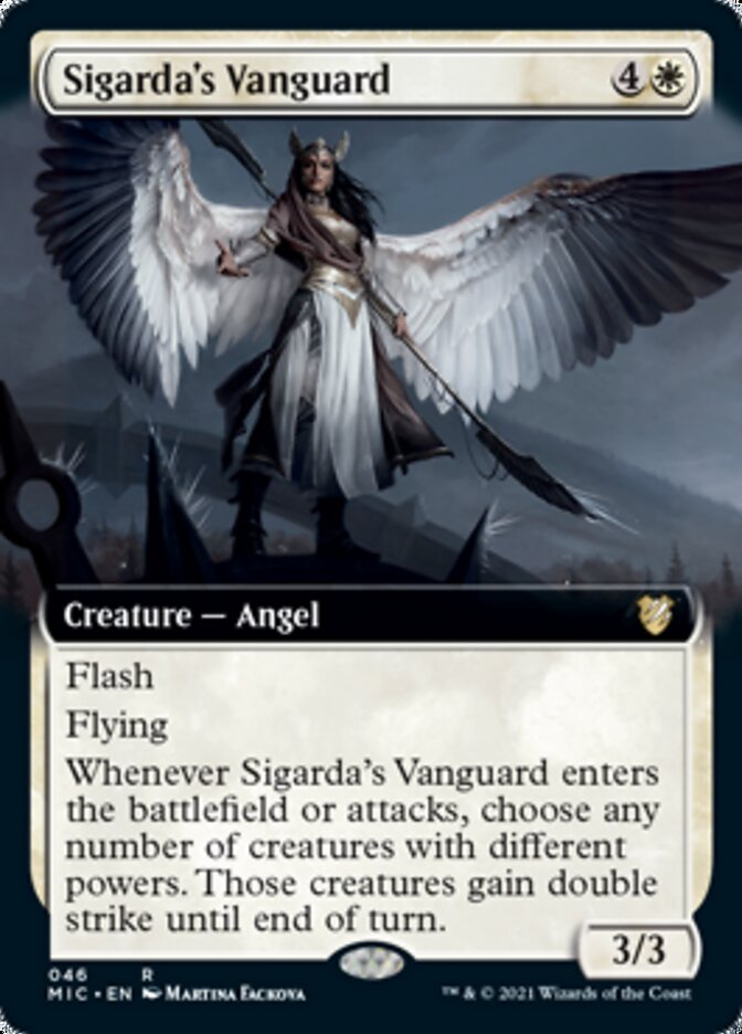 Sigarda's Vanguard (Extended) [Innistrad: Midnight Hunt Commander] | Exor Games New Glasgow