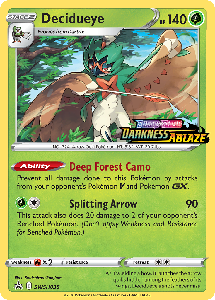 Decidueye (SWSH035) (Prerelease Promo) [Sword & Shield: Black Star Promos] | Exor Games New Glasgow