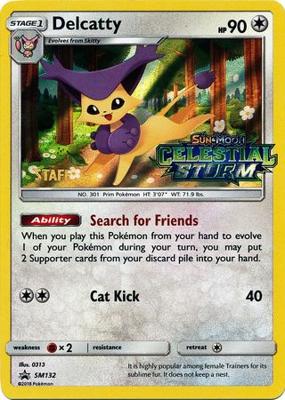 Delcatty (SM132) (Staff Prerelease Promo) [Sun & Moon: Black Star Promos] | Exor Games New Glasgow