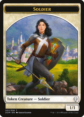 Soldier Token [Dominaria Tokens] | Exor Games New Glasgow