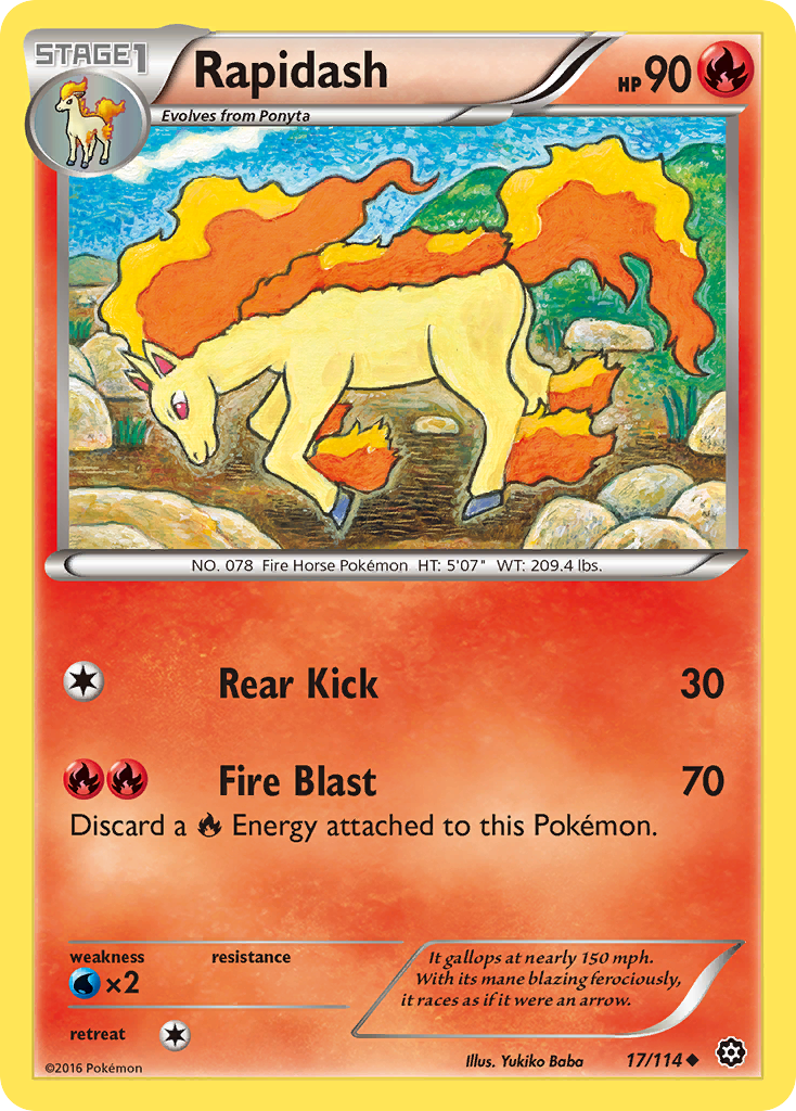 Rapidash (17/114) [XY: Steam Siege] | Exor Games New Glasgow