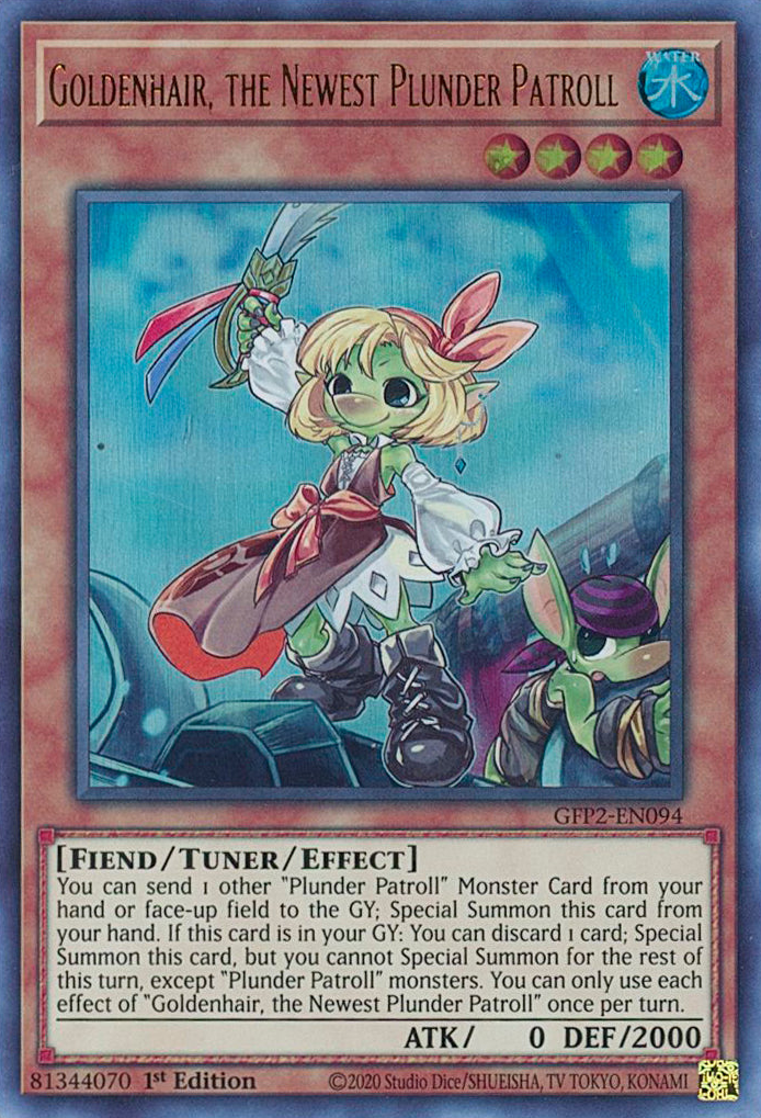 Goldenhair, the Newest Plunder Patroll [GFP2-EN094] Ultra Rare | Exor Games New Glasgow