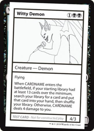 Witty Demon (2021 Edition) [Mystery Booster Playtest Cards] | Exor Games New Glasgow