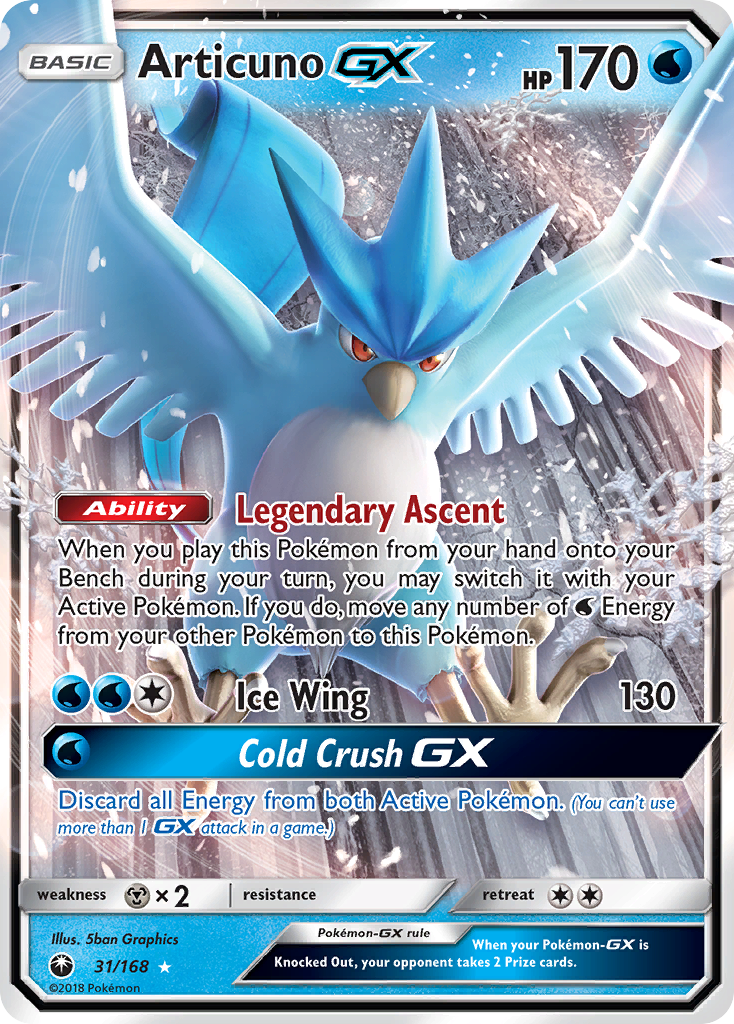 Articuno GX (31/168) [Sun & Moon: Celestial Storm] | Exor Games New Glasgow