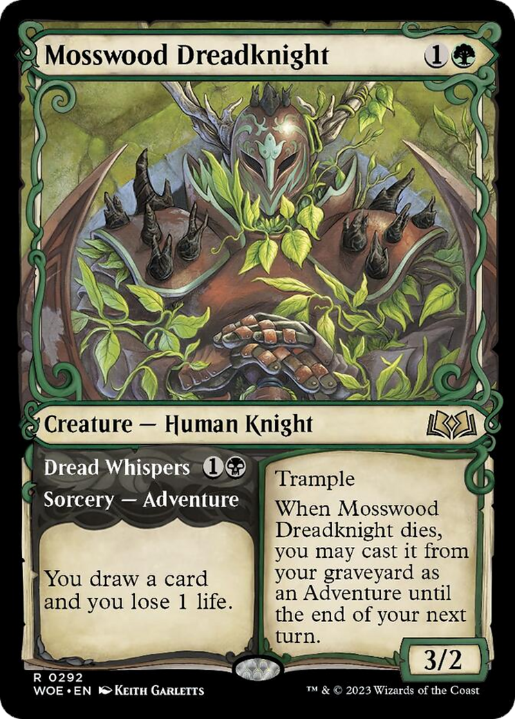 Mosswood Dreadknight // Dread Whispers (Showcase) [Wilds of Eldraine] | Exor Games New Glasgow