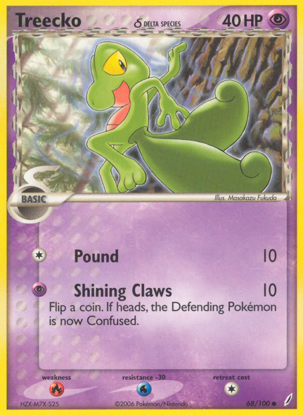 Treecko (68/100) (Delta Species) [EX: Crystal Guardians] | Exor Games New Glasgow