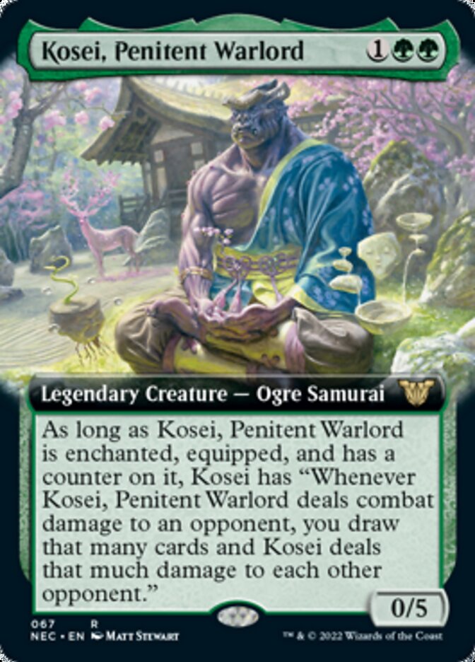 Kosei, Penitent Warlord (Extended) [Kamigawa: Neon Dynasty Commander] | Exor Games New Glasgow