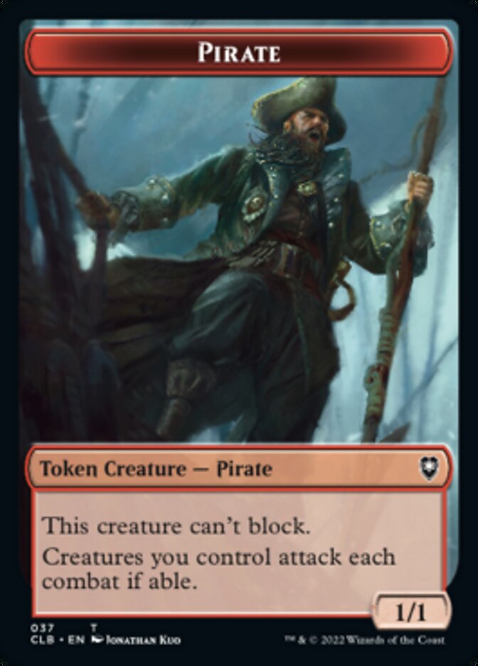 Pirate // Goblin Double-sided Token [Commander Legends: Battle for Baldur's Gate Tokens] | Exor Games New Glasgow