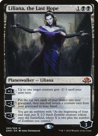 Liliana, the Last Hope [Eldritch Moon] | Exor Games New Glasgow