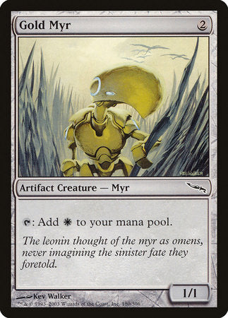 Gold Myr [Mirrodin] | Exor Games New Glasgow