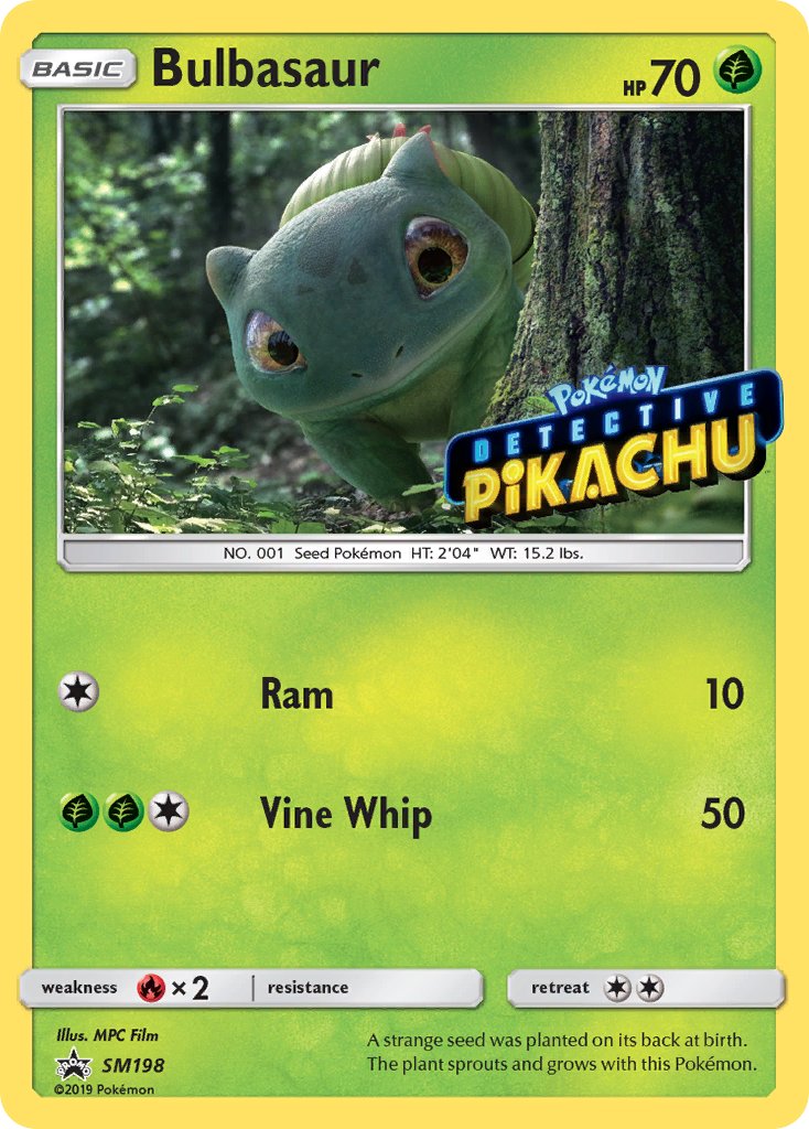 Bulbasaur (SM198) (Detective Pikachu Stamped) [Sun & Moon: Black Star Promos] | Exor Games New Glasgow