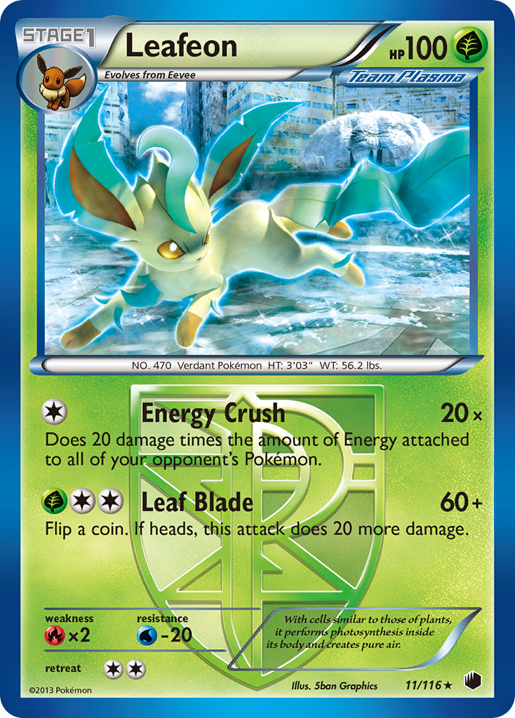 Leafeon (11/116) [Black & White: Plasma Freeze] | Exor Games New Glasgow