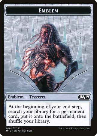 Emblem - Tezzeret, Artifice Master [Core Set 2019 Tokens] | Exor Games New Glasgow