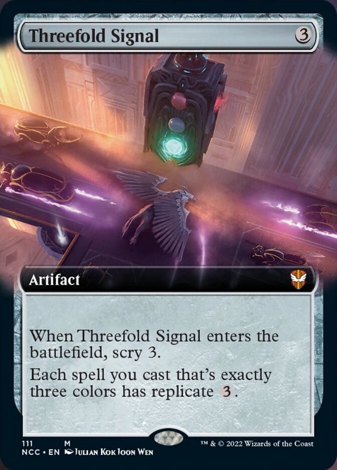 Threefold Signal (Extended Art) [Streets of New Capenna Commander] | Exor Games New Glasgow