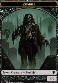 Zombie (005) // Gold (010) Double-sided Token [Commander 2017 Tokens] | Exor Games New Glasgow