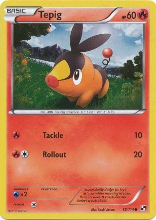 Tepig (15/114) (Cosmos Holo) [Black & White: Base Set] | Exor Games New Glasgow