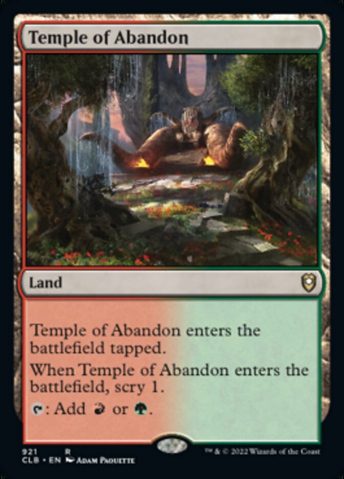 Temple of Abandon [Commander Legends: Battle for Baldur's Gate] | Exor Games New Glasgow