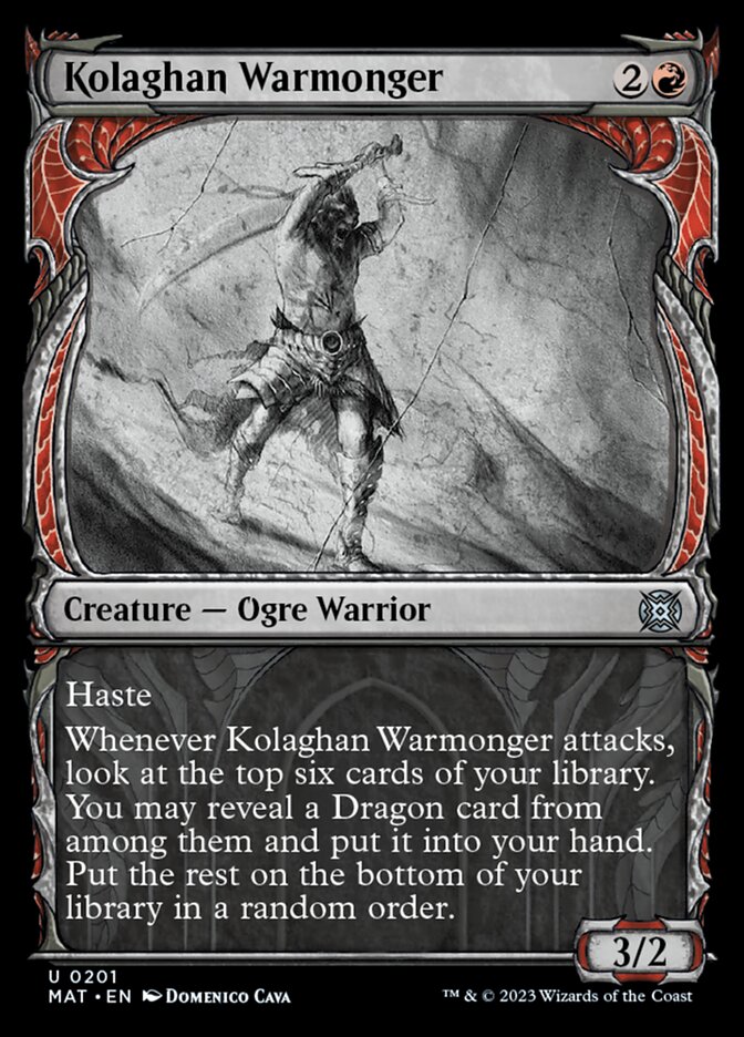 Kolaghan Warmonger (Showcase Halo Foil) [March of the Machine: The Aftermath] | Exor Games New Glasgow