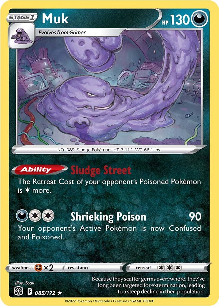 Muk (085/172) [Sword & Shield: Brilliant Stars] | Exor Games New Glasgow