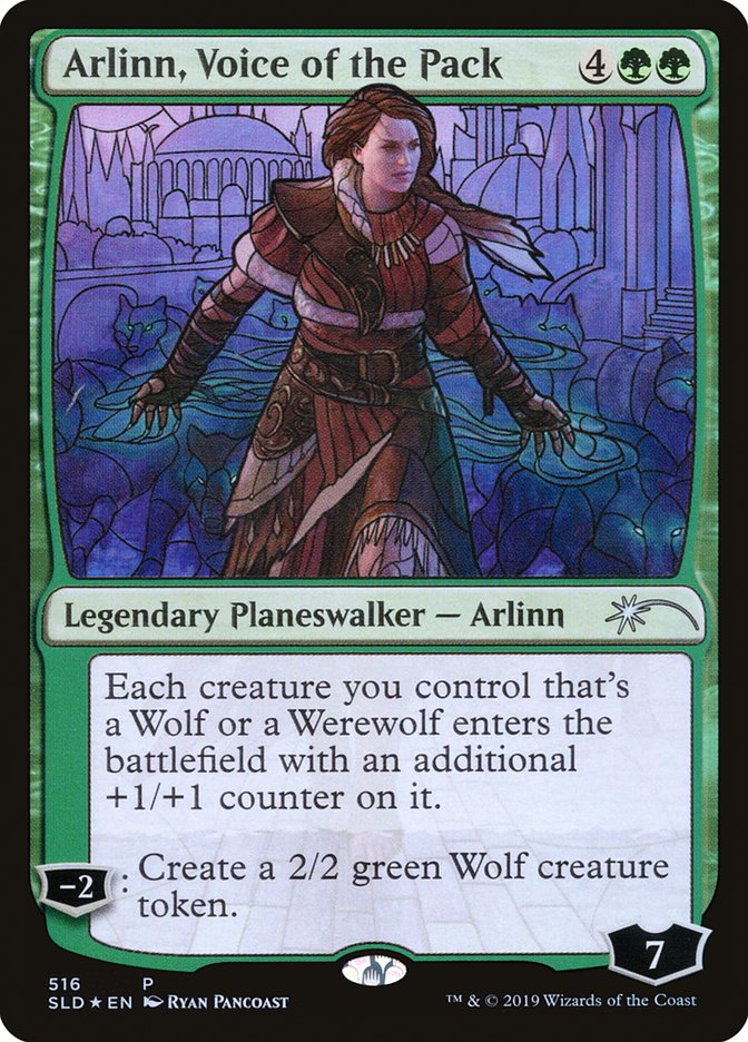 Arlinn, Voice of the Pack (Stained Glass) [Secret Lair Drop Promos] | Exor Games New Glasgow