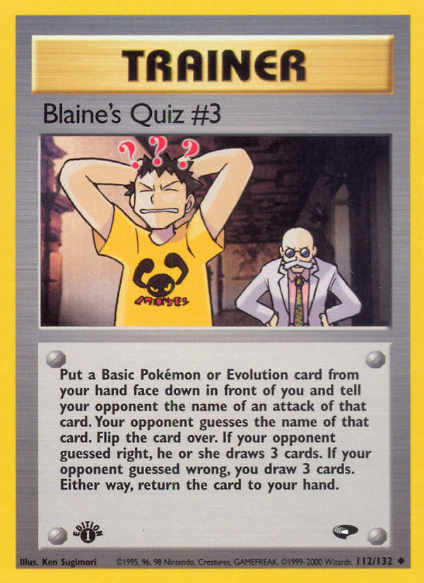 Blaine's Quiz #3 (112/132) [Gym Challenge 1st Edition] | Exor Games New Glasgow