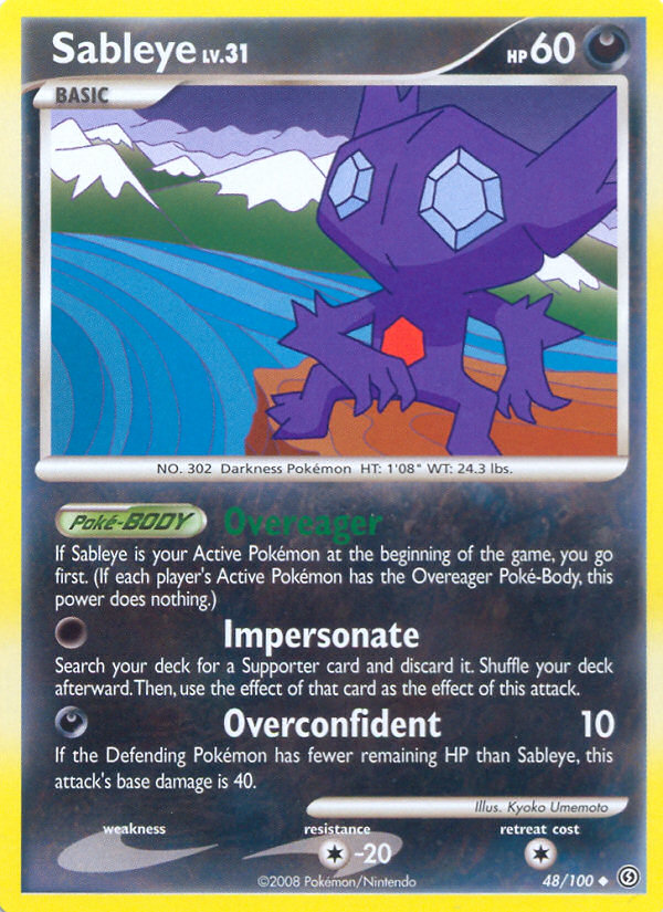 Sableye (48/100) [Diamond & Pearl: Stormfront] | Exor Games New Glasgow