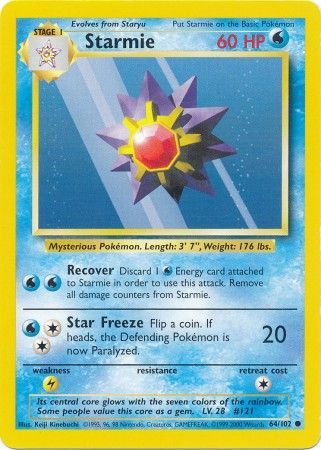 Starmie (64/102) [Base Set Unlimited] | Exor Games New Glasgow